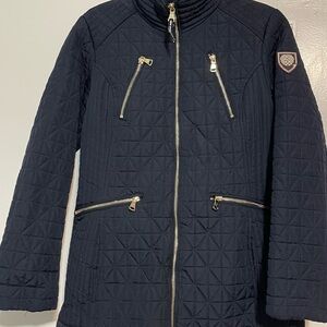 Vince Camuto Dark Blue Quilted Utility Jacket